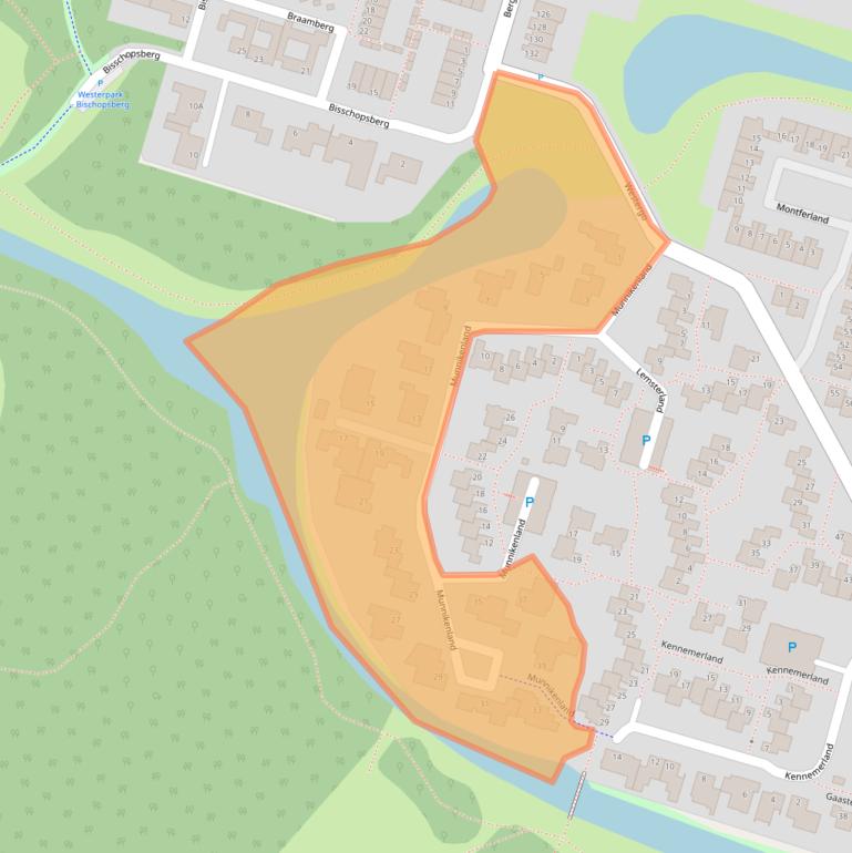 Kaart van postcodegebied 2716BV.