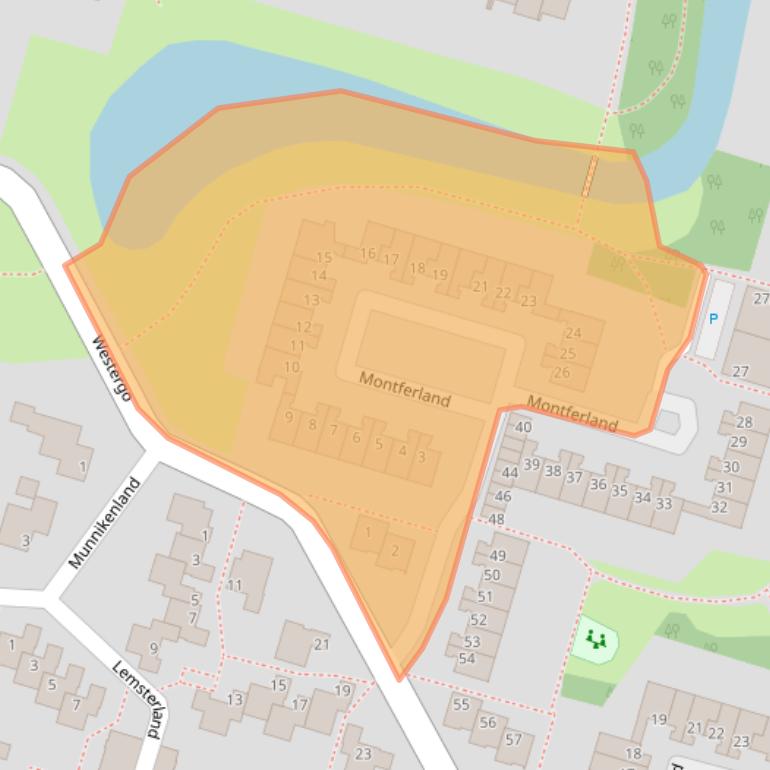 Kaart van postcodegebied 2716CB.