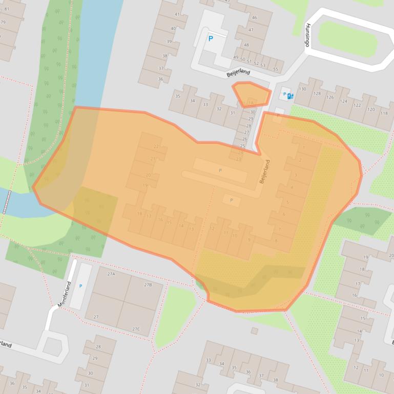 Kaart van postcodegebied 2716CM.