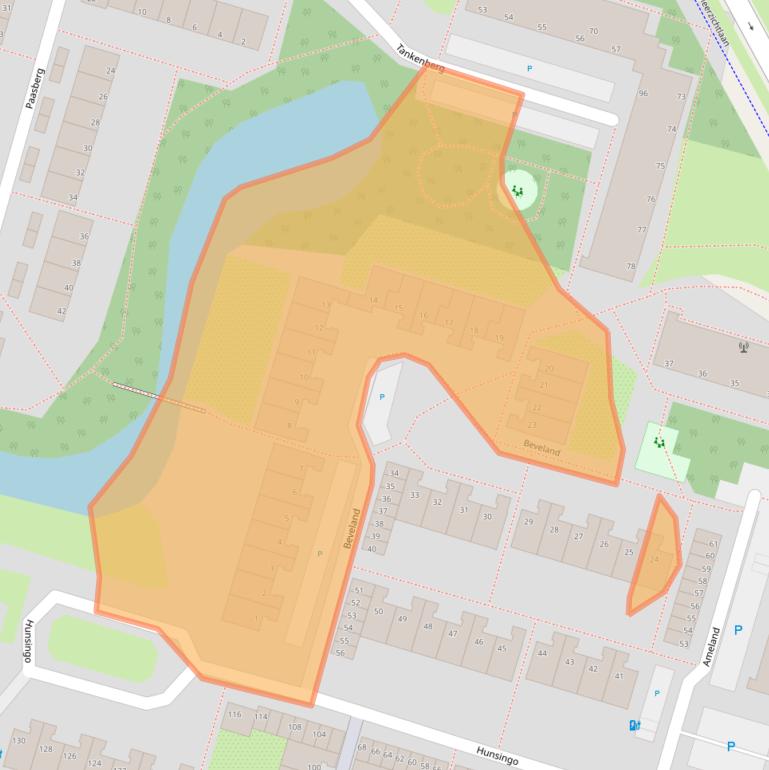 Kaart van postcodegebied 2716CP.