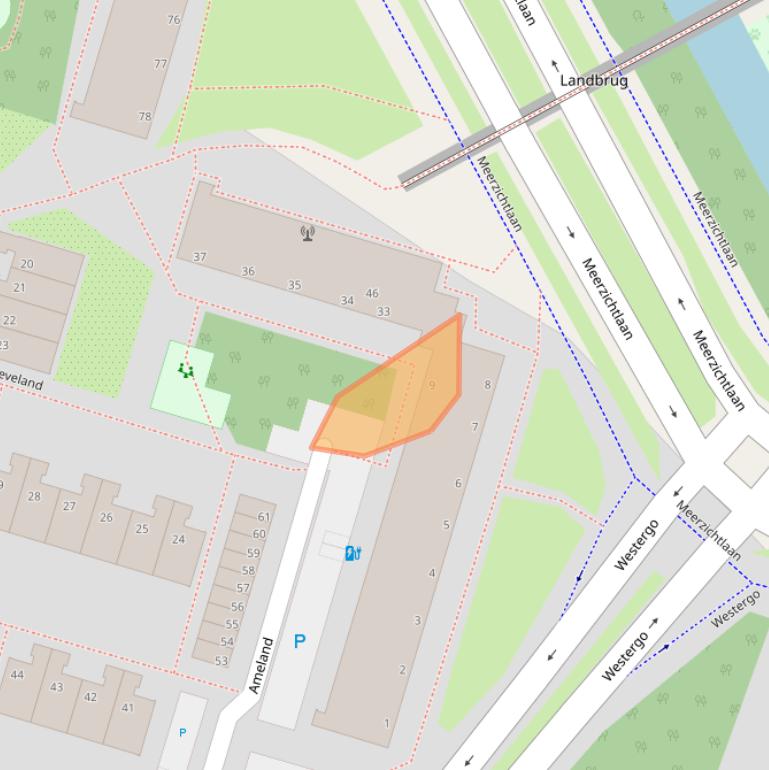 Kaart van postcodegebied 2716CT.