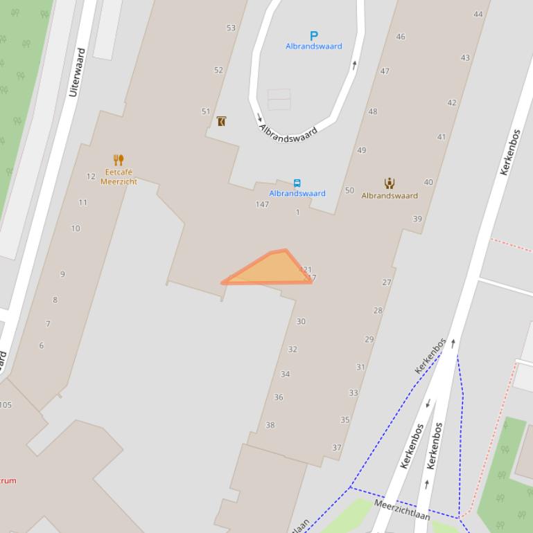 Kaart van postcodegebied 2716DH.