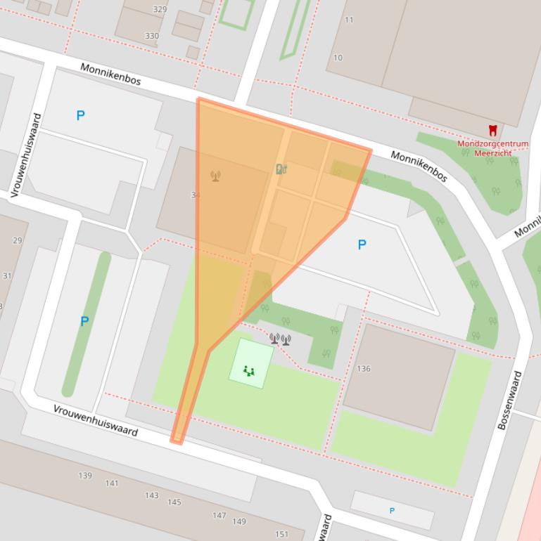 Kaart van postcodegebied 2716DP.