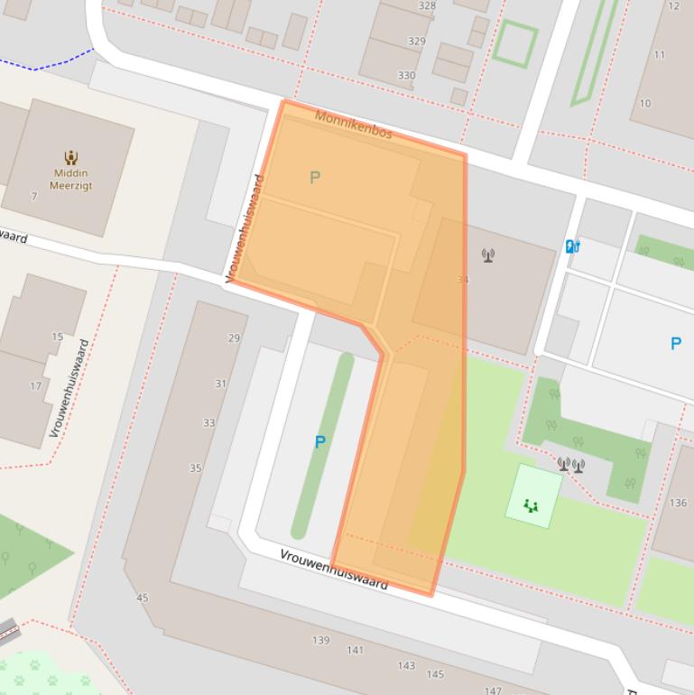 Kaart van postcodegebied 2716DR.