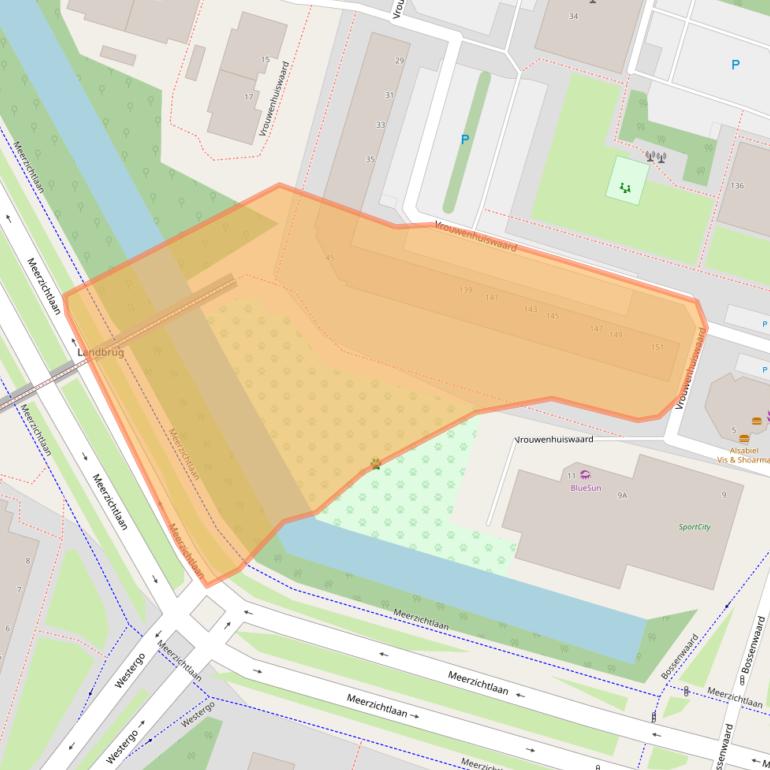 Kaart van postcodegebied 2716DW.