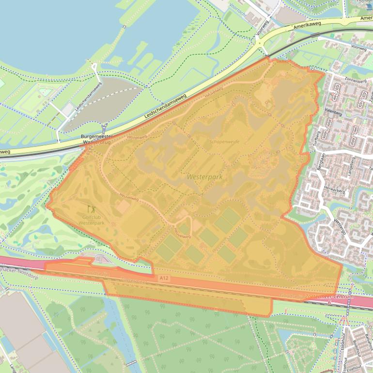 Kaart van postcodegebied 2716DZ.