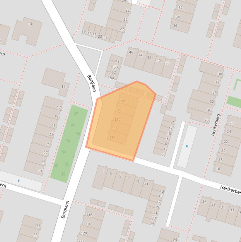 Kaart van postcodegebied 2716EG.