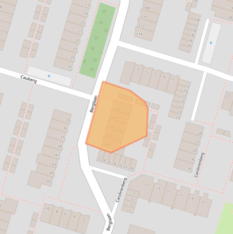 Kaart van postcodegebied 2716EH.