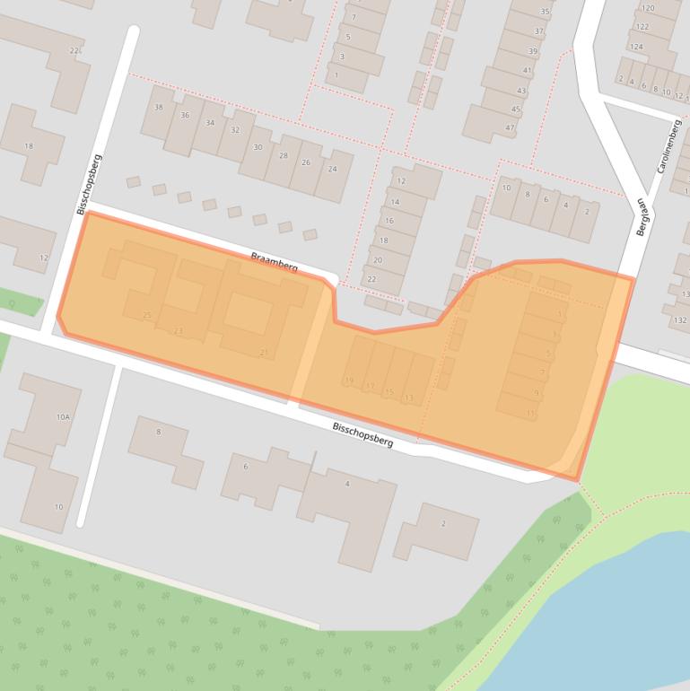 Kaart van postcodegebied 2716EK.