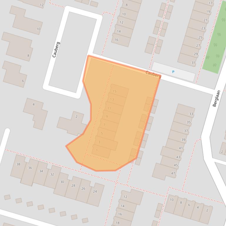 Kaart van postcodegebied 2716EM.