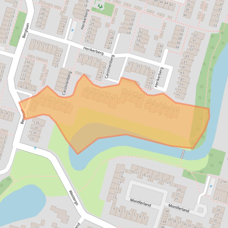 Kaart van postcodegebied 2716EP.