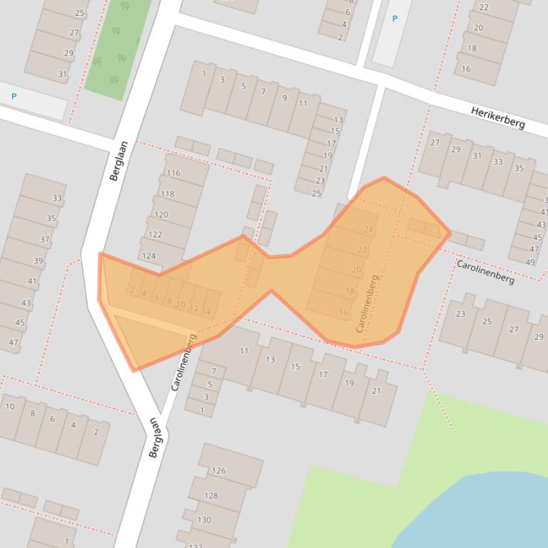 Kaart van postcodegebied 2716ER.