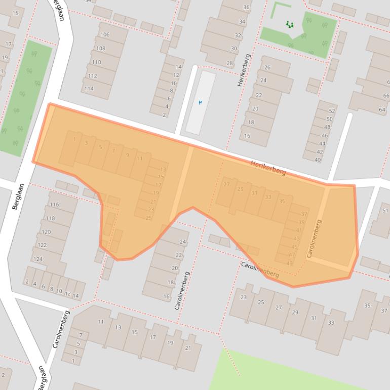 Kaart van postcodegebied 2716ET.
