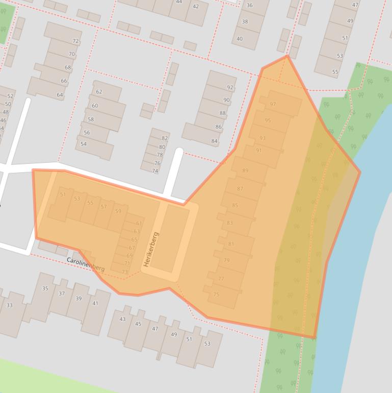 Kaart van postcodegebied 2716EV.