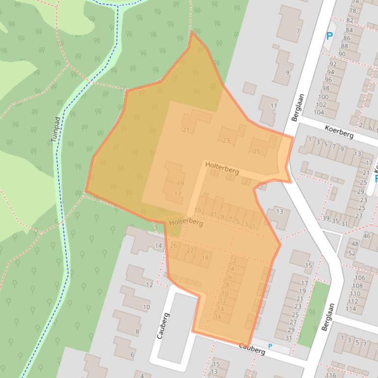 Kaart van postcodegebied 2716EZ.