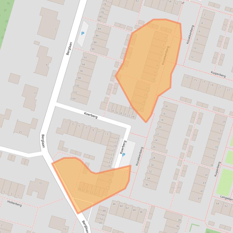 Kaart van postcodegebied 2716GA.
