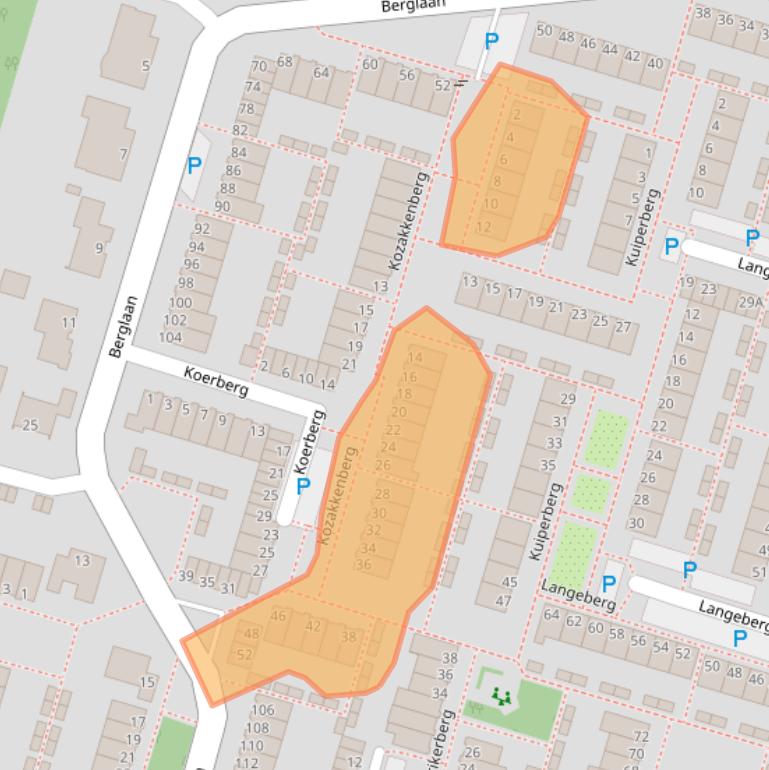 Kaart van postcodegebied 2716GB.