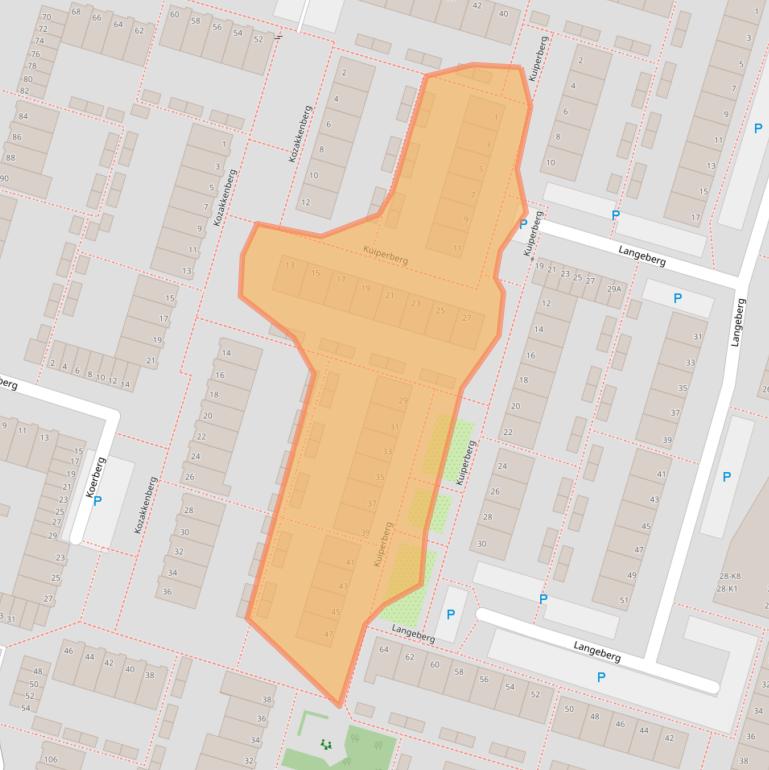 Kaart van postcodegebied 2716GD.