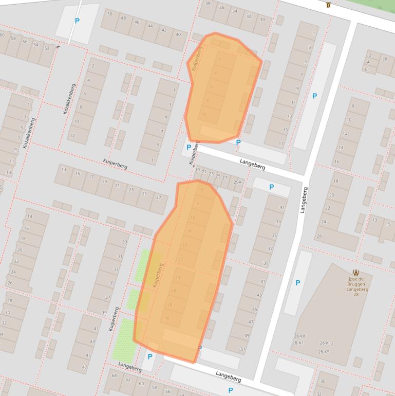 Kaart van postcodegebied 2716GE.