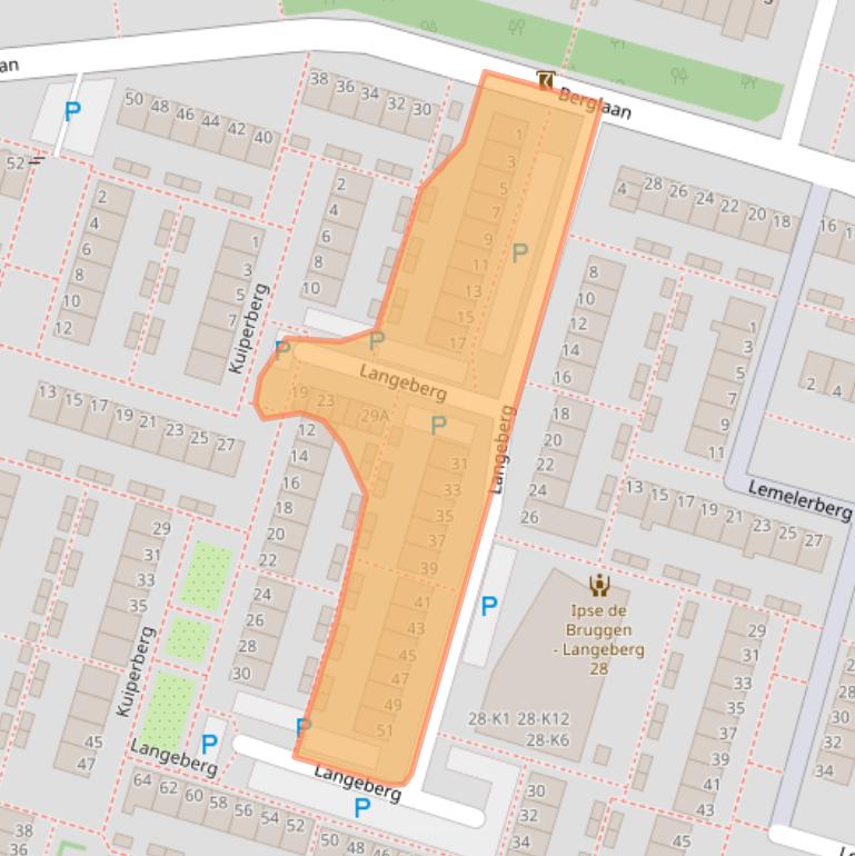 Kaart van postcodegebied 2716GG.