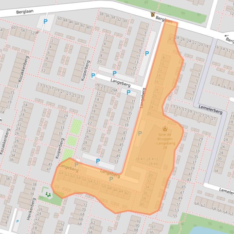 Kaart van postcodegebied 2716GH.