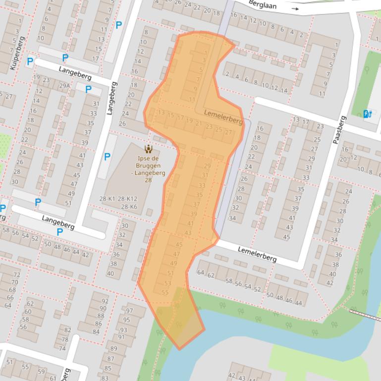 Kaart van postcodegebied 2716GJ.