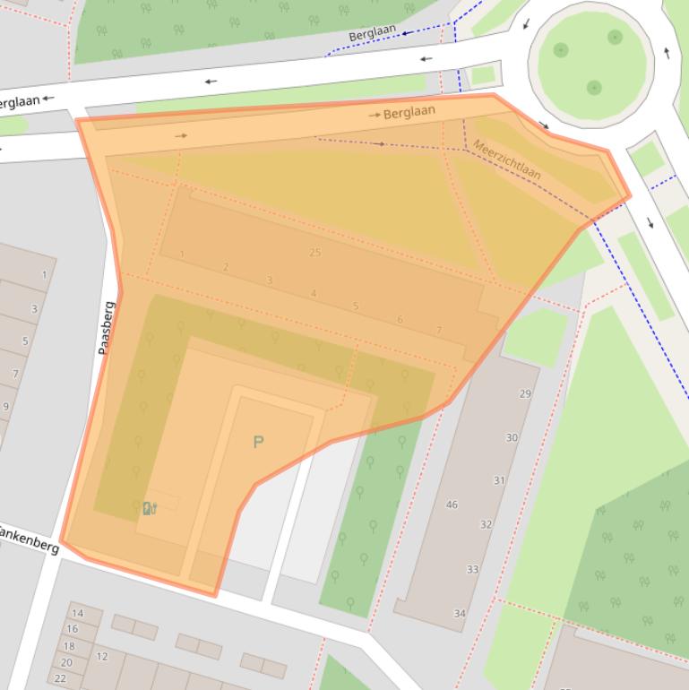 Kaart van postcodegebied 2716GN.