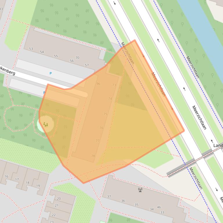 Kaart van postcodegebied 2716GS.