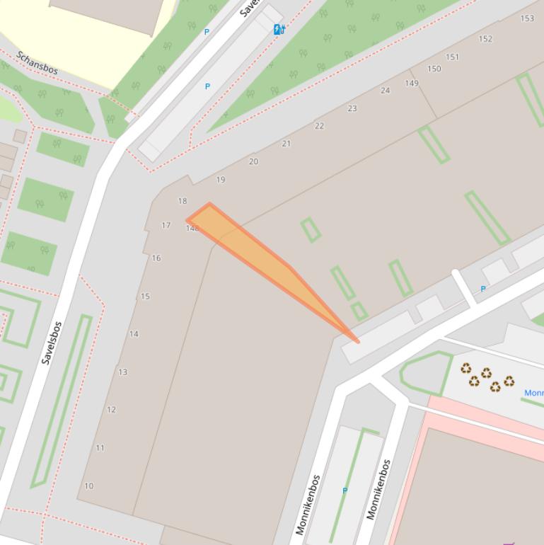 Kaart van postcodegebied 2716HC.