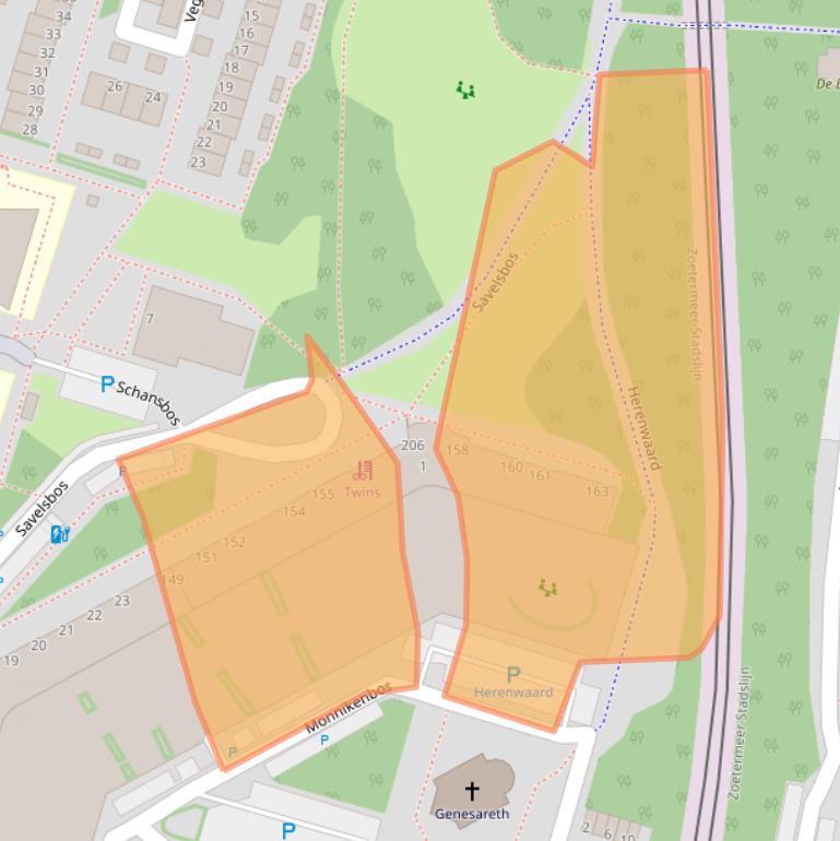 Kaart van postcodegebied 2716HH.