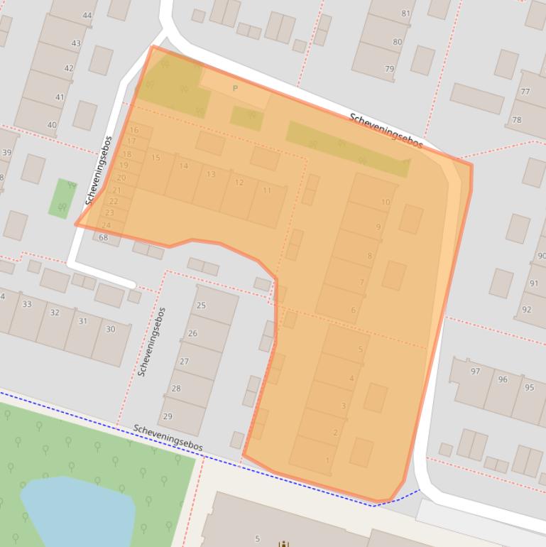 Kaart van postcodegebied 2716HT.