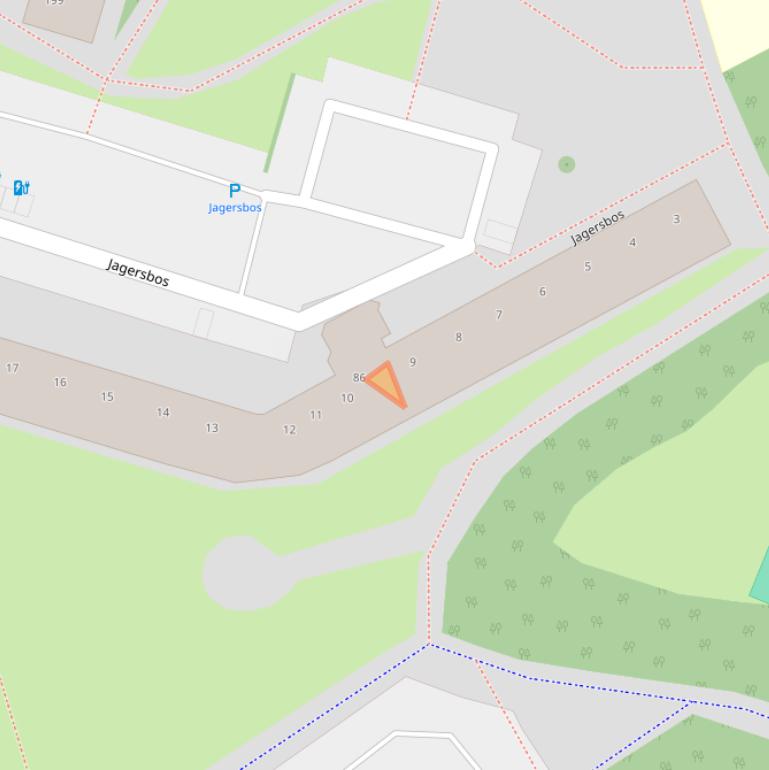 Kaart van postcodegebied 2716JG.