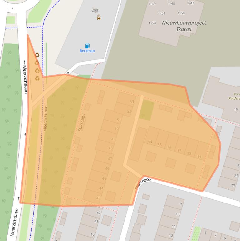 Kaart van postcodegebied 2716JV.