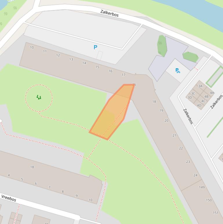 Kaart van postcodegebied 2716KC.