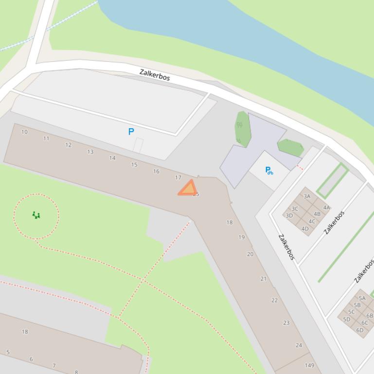 Kaart van postcodegebied 2716KE.