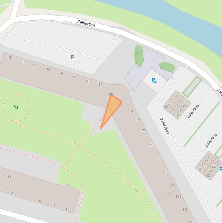 Kaart van postcodegebied 2716KG.