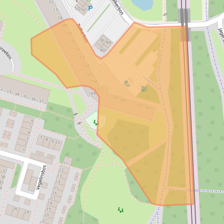 Kaart van postcodegebied 2716KH.