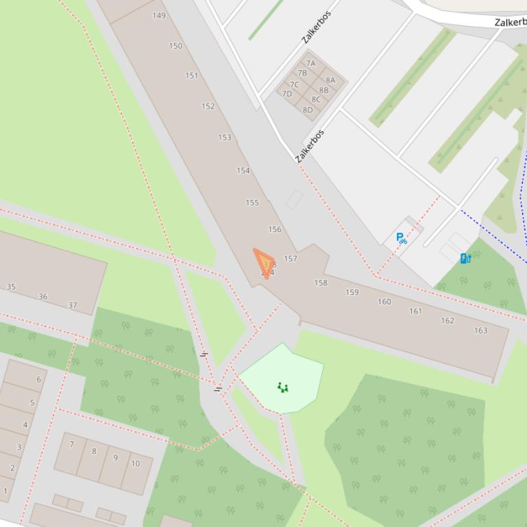 Kaart van postcodegebied 2716KK.