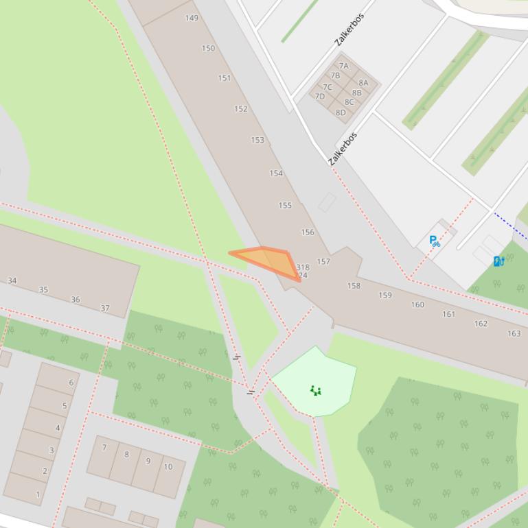 Kaart van postcodegebied 2716KL.