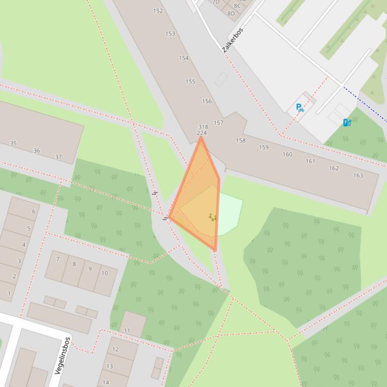 Kaart van postcodegebied 2716KR.