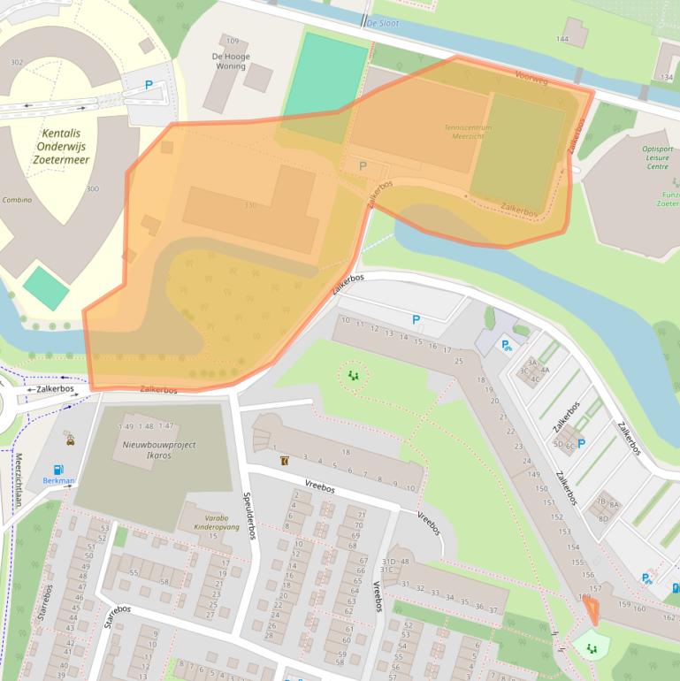 Kaart van postcodegebied 2716KS.