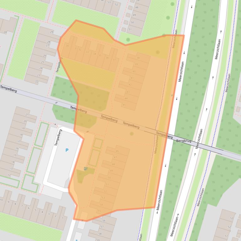 Kaart van postcodegebied 2716LB.