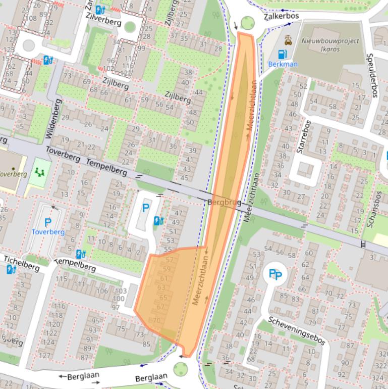 Kaart van postcodegebied 2716LC.