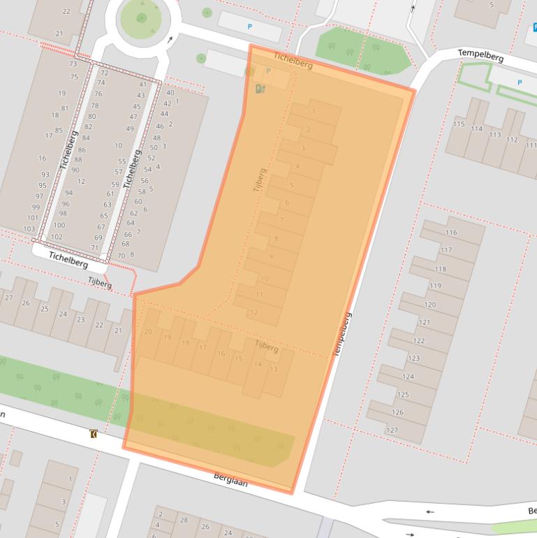 Kaart van postcodegebied 2716LH.