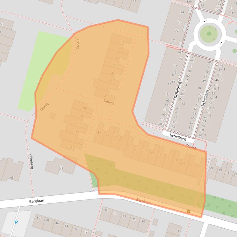 Kaart van postcodegebied 2716LJ.