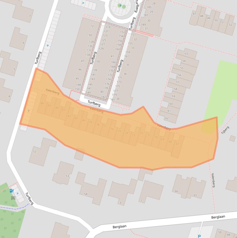 Kaart van postcodegebied 2716LS.