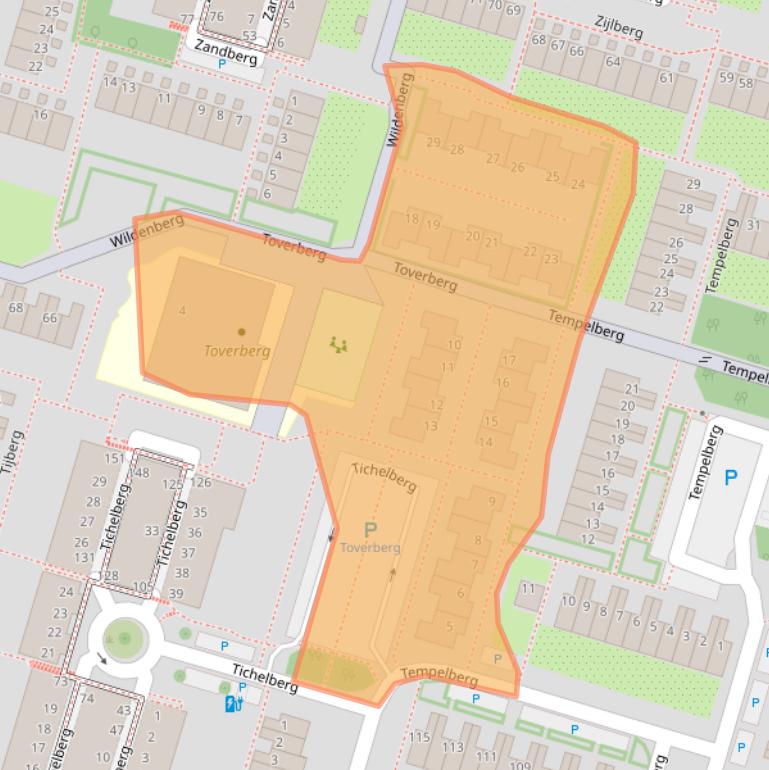 Kaart van postcodegebied 2716LW.