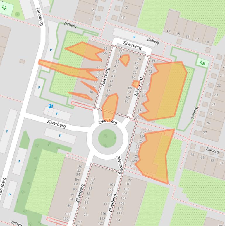 Kaart van postcodegebied 2716LX.