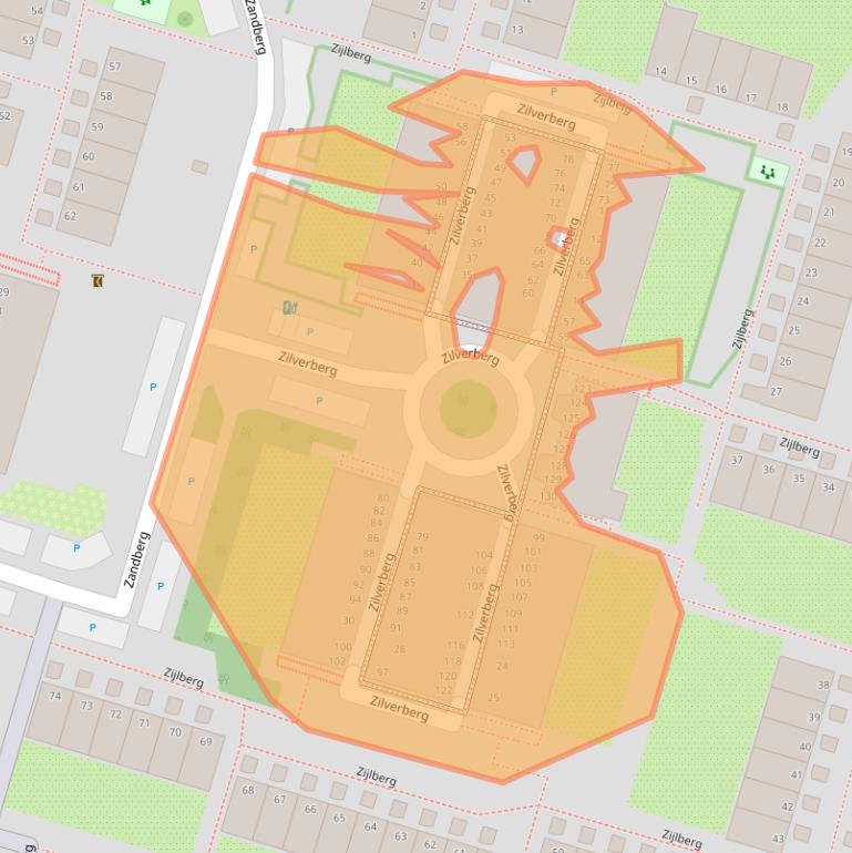 Kaart van postcodegebied 2716LZ.