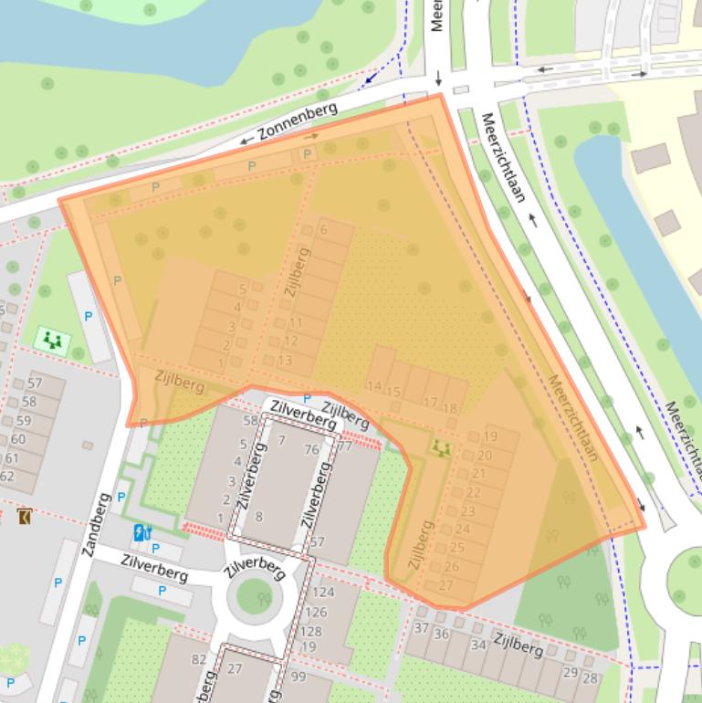 Kaart van postcodegebied 2716NA.